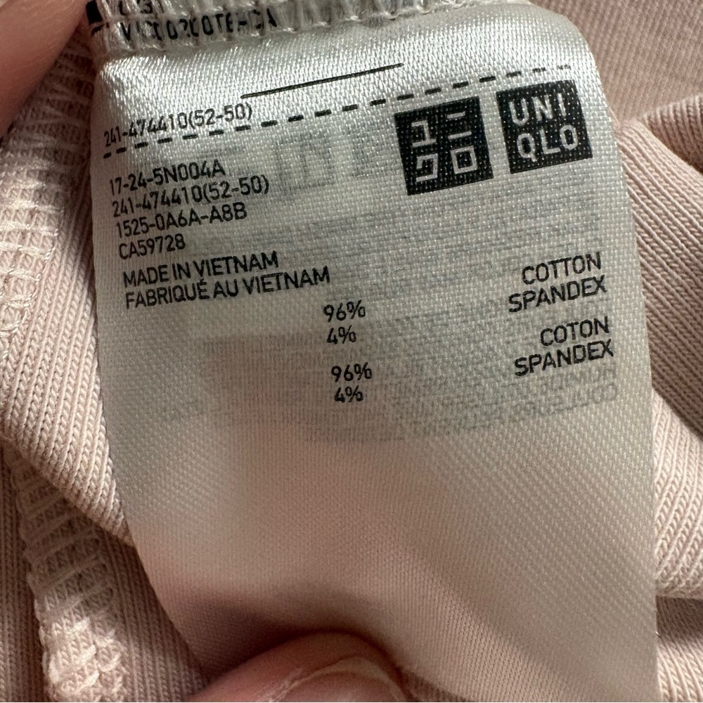 Uniqlo Pink Mini T-Shirt Short Sleeve Size Women's Large Cotton - Picture 5 of 8